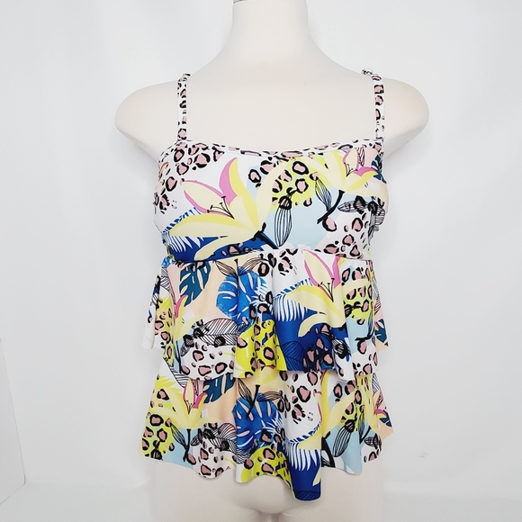 NWOT Venus Women's Ruffle Bandeau Tankini Top & Matching Bikini Bottoms - Picture 5 of 10